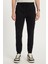 Erkek Slim Fit Dar Kesim Pamuklu Normal Bel Lastikli Paça siyah Pantolon 1