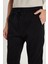 Erkek Slim Fit Dar Kesim Pamuklu Normal Bel Lastikli Paça siyah Pantolon 2