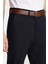 Erkek Regular Fit Chino Esnek Yandan Cepli Önü Fermuarlı Pamuklu Dokulu lacivert Pantolon 2