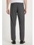 Erkek Slim Fit Dar Kesim Esnek Yan Cepli Bilek Boy Canvas Kesim Koyu Gri Pantolon 5