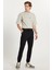 Erkek Slim Fit Dar Kesim Pamuklu Normal Bel Lastikli Paça siyah Pantolon 3