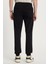 Erkek Slim Fit Dar Kesim Pamuklu Normal Bel Lastikli Paça siyah Pantolon 5