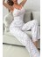 Ekru Yaz Romantizmi Askılı Pijama Takımı 7359 1