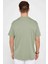 Unisex Relax Fit Rahat Kesim %100 Pamuk Yumuşak Dokulu Hafif Kalın Yeşil Bisiklet Yaka Tişört 5