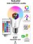Rgb LED Ampül Kumandalı Ambiyans Aydınlatma Tasarruflu Lamba Renk Değiştiren LED Işık 4