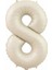 8 Rakamı Krem Folyo Balon 34 Inch 86 cm 1