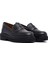 Kadın Siyah Deri Maskülen Loafer 25AFD130318 3
