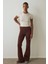Cappuccino Easy Yüksek Bel Slim Fit Ispanyol Paça Pantolon 4
