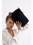 Kadın Siyah Clutch Portföy El Çantası 7