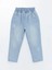Lc Waıkıkı Mavi Beli Lastikli Basic Kız Bebek Jean Pantolon 1
