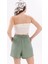 Genıus Store Kadın Şort Aerobin Pamuklu Cepli Çekmez Kumaş Beli Lastikli Şort 5