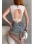 Sırtı Kemer Detaylı Kaşkorse Crop Bluz 4