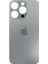 Uyumlu Iphone 15 Pro Arka Kapak Lazer Kesim ( Pil Kapağı ) Cam - Naturel Titanyum 1