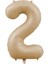 2 Rakamı Karamel Folyo Balon 34 Inch 86 cm 1