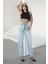 Kadın Buz Mavisi Balon Jeans Yüksek Bel 3