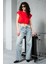 Kadın Mavi Yüksek Bel Baggy Pantolon Jeans 1