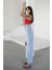 Açık Mavi Kadın Skater Jeans Bol Pantolon 6