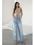 Kadın Buz Mavisi Baggy Jeans Yüksek Bel 1