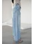 Kadın Buz Mavisi Baggy Jeans Yüksek Bel 5