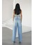 Kadın Buz Mavisi Baggy Jeans Yüksek Bel 6