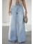 Açık Mavi Kadın Baggy Elephant Leg Kot Pantolon 1