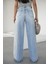 Açık Mavi Kadın Baggy Elephant Leg Kot Pantolon 5