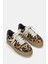 Allbucks Pull&bear, Leopar Desenli ve Kalın Tabanlı Gerçek Deri Spor Ayakkabı Sneaker ABPNB1008 1