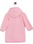 %100 Pamuk Kapüşonlu Bebek Çocuk Bornoz Havlu Pembe 3