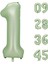 1 Rakamı Su Yeşili Folyo Balon 40 Inch 90 cm 1
