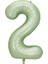 2 Rakamı Su Yeşili Folyo Balon 40 Inch 90 cm 1