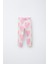 Kız Çocuk Pamuklu Ekru Pembe Kalp Desenli Sweatshirt ve Tayt Takım - Love 7