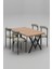 Ege 4 Kişilik Mutfak Masa Takımı -Krem Kumaş 70X110 W Mutfak Masası Ege Sandalye Krem Kumaş 5