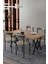 Ege 4 Kişilik Mutfak Masa Takımı -Krem Kumaş 70X110 W Mutfak Masası Ege Sandalye Krem Kumaş 6