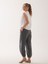 %100 Natural Keten Lastik Paçalı Yoga Pantolon 7
