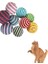 Ip Sarma Renkli Kedi Oyun Topu 3'lü Oyun Paket Kedi Oyuncağı Renkli Kedi Oyun Topu Kedi Oyuncağı 3