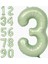 3 Rakamı Su Yeşili Folyo Balon 40 Inch 90 cm 1