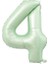 4 Rakamı Su Yeşili Folyo Balon 40 Inch 90 cm 1