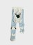 Erkek Çocuk Pamuklu Mavi Beyaz Geyik Desenli Çizgili Yıkanmış Parfümlü Popo Desenli Külotlu Çorap 2