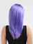 Lila Renk Uzun Düz Parti Peruğu 2