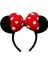 Minnie Mouse Tarzı Kırmızı Puantiyeli Kurdeleli Kulaklı Taç – Çocuk & Yetişkin Uyumlu 1