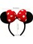 Minnie Mouse Tarzı Kırmızı Puantiyeli Kurdeleli Kulaklı Taç – Çocuk & Yetişkin Uyumlu 2