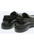 Siyah Deri Smart Casual Loafer 4