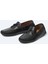 Siyah Deri Smart Casual Loafer 1
