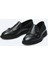 Siyah Deri Smart Casual Loafer 1