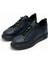 GR0223 Deri Lacivert Erkek Lastik Bağcık İthal Taban Sneaker Ayakkabı 5