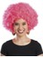 Pembe Renk Kıvırcık Afro Bonus Peruk 1