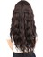 Perçemli Uzun Su Dalgası Fiber Sentetik Peruk- Koyu Kahve 2