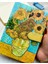 Van Gogh 15 Ayçiçekli Vazo Desenli Çizgili Sert Kapak Mıknatıslı Defter 4