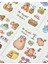 Sevimli Sanrio Karakterli Capybara 12 Yaprak Mini Defter Sticker Yeşil Renk 3