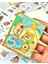 Sevimli Sanrio Karakterli Capybara 12 Yaprak Mini Defter Sticker Yeşil Renk 5
